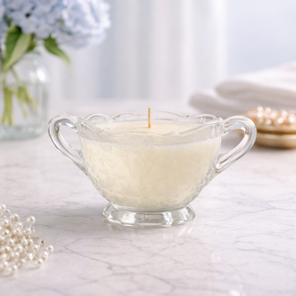 Veil | Cambridge Etched Crystal Sugar Bowl