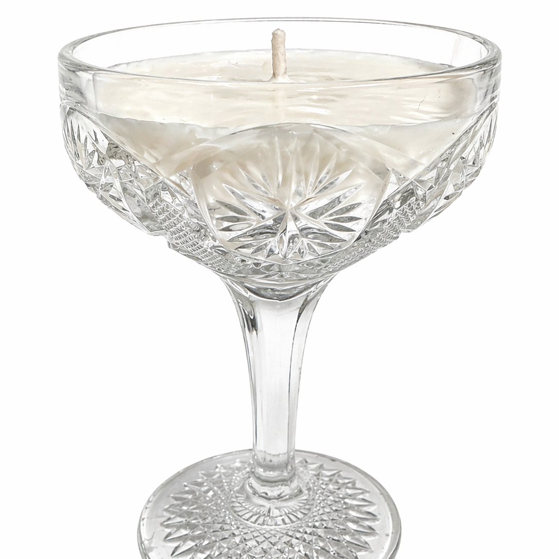Petal | Vintage Cut Crystal Champagne Coupe